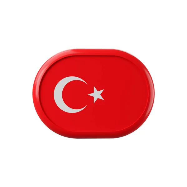 Флаг Турции Символ Флага Турции Иллюстрация Турецкого Флага Третья Иллюстрация — стоковое фото