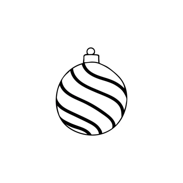 Árvore Natal Bolas Ilustração Árvore Natal Bolas Mão Desenhada Ícone — Vetor de Stock