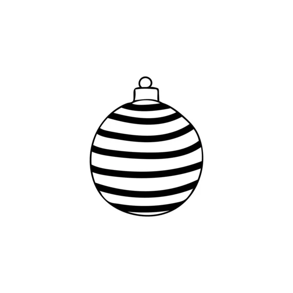Árvore Natal Bolas Ilustração Árvore Natal Bolas Mão Desenhada Ícone —  Vetores de Stock