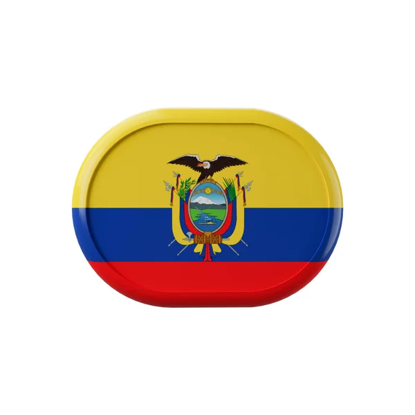 Bandiera Dell Ecuador Ecuador Simbolo Della Bandiera Ecuadoriano Bandiera Illustrazione — Foto Stock