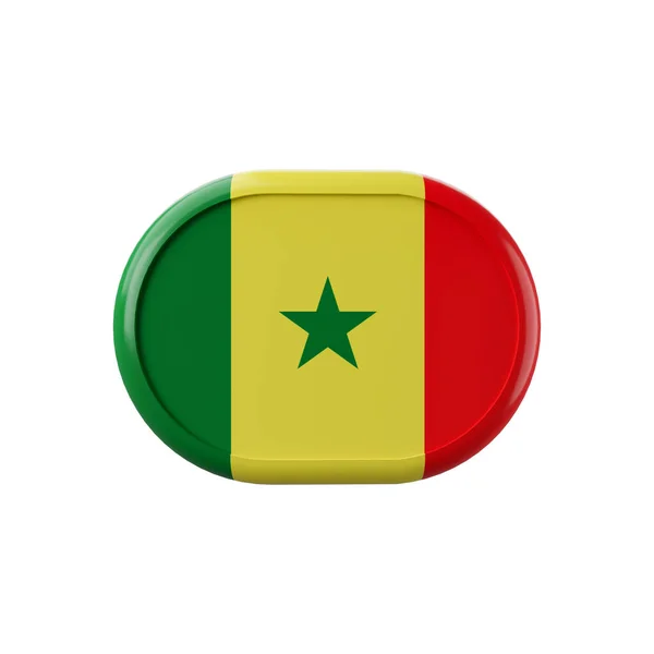 Szenegál Zászlaja Szenegál Zászló Szimbólum Szenegáli Zászló Illusztráció Szenegál Zászló — Stock Fotó