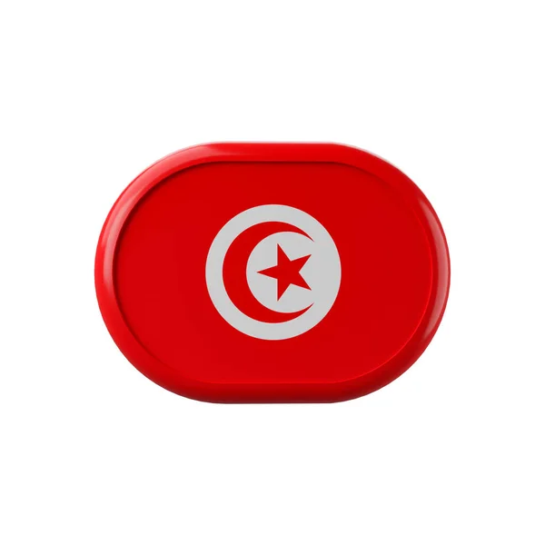 Flagge Tunesiens Tunesien Flagge Symbol Tunesische Flagge Illustration Tunesien Flagge — Stockfoto