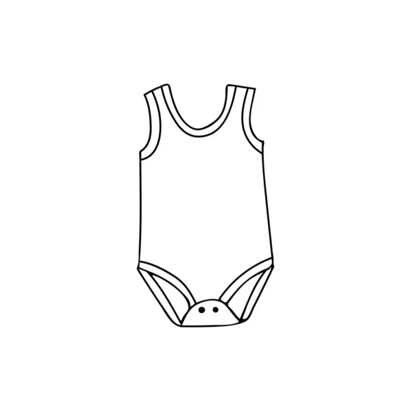Baby Romper Doodle Illustration Vector Baby Romper Hand Drawn Illustration — Stock Vector