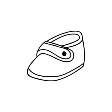 Bebek ayakkabıları vektör içinde çizim yapar. Bebek ayakkabıları vektörde elle çizilmiş.