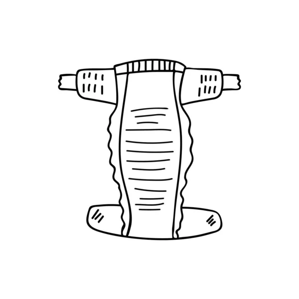Дитячий Підгузник Каракуля Значок Векторі Дитяча Підгузник Намальована Ілюстрація Векторі — стоковий вектор