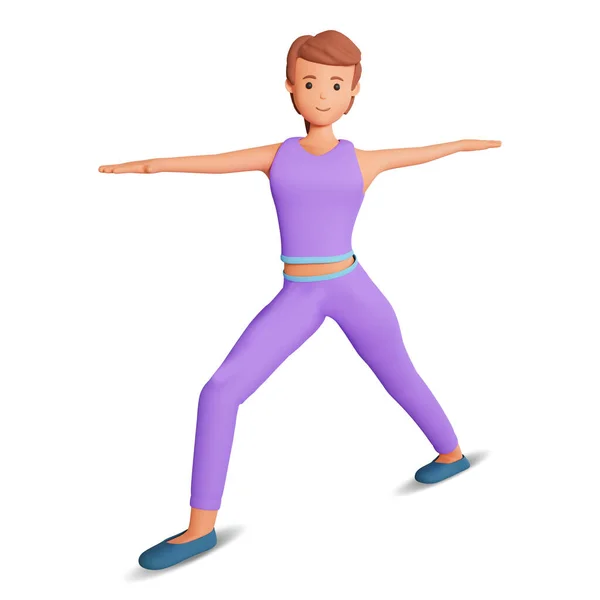 Illustratie Van Vrouw Die Yoga Oefening Doet Een Volwassen Meisje — Stockfoto