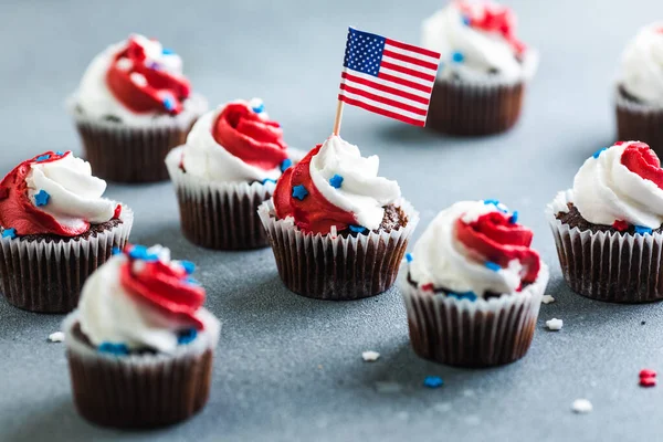 Dia Independência Julho Eua Partido Patriótico Americano Com Símbolos Americanos — Fotografia de Stock