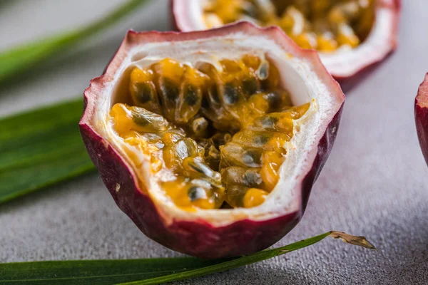 stock image Passion fruit maracuja  on light ackground.