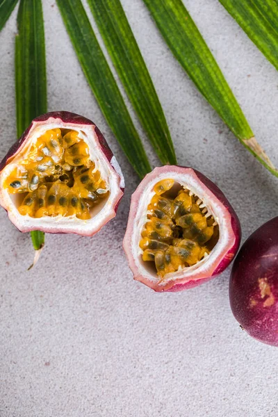 stock image Passion fruit maracuja  on light ackground.