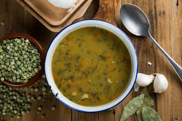 Yeşil bezelyeli çorba, kurutulmuş yeşil bezelye