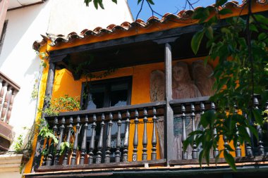Cartagena, Kolombiya 'da Tahta Balkon
