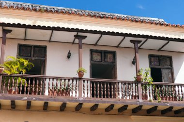 Cartagena, Kolombiya 'da Tahta Balkon