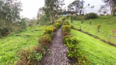 Path on the way to a house in the countryside
