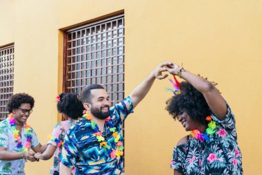 Tourists enjoying Carnival in Brazil