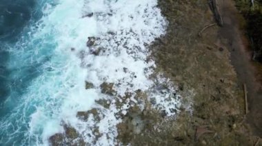 Ocean waves crashing on a sunny day in nature outdoor