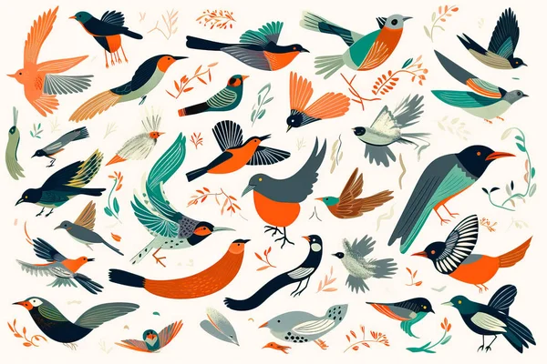stock image Illustration of Birds and flying animals