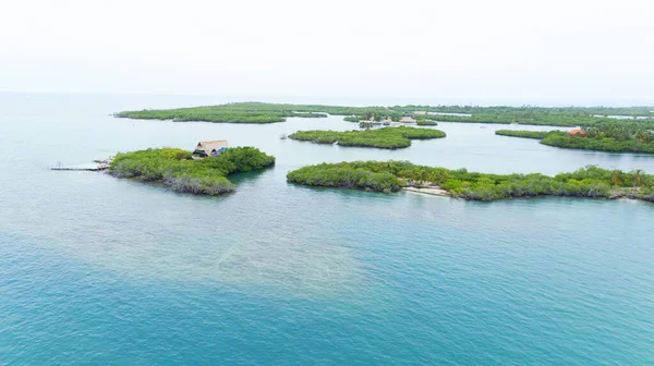 Tintipanský Ostrov Spatřen Vzduchu Uprostřed Oceánu Souostroví San Bernardo Kolumbii — Stock fotografie