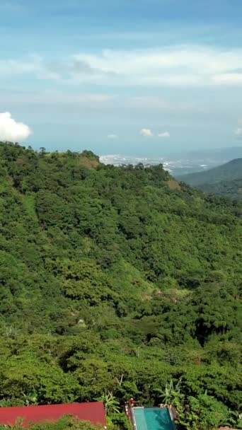 Felhők Hegyek Között Lélegzetelállító Kilátás Minca Kolumbiára — Stock videók