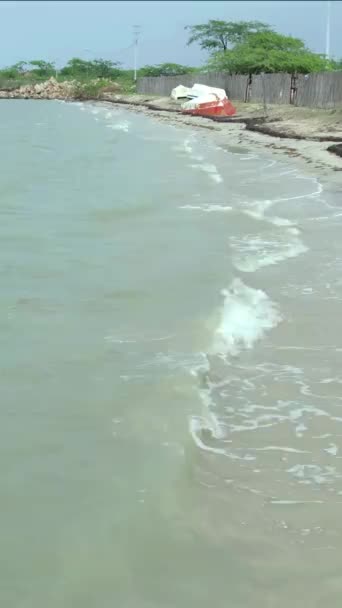 Vista Una Playa Guajira Colombia — Vídeo de stock