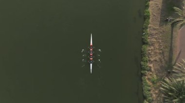 Kürek yarışması, spor, hava manzarası