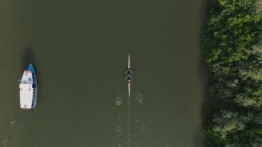 Kürek yarışması, spor, hava manzarası