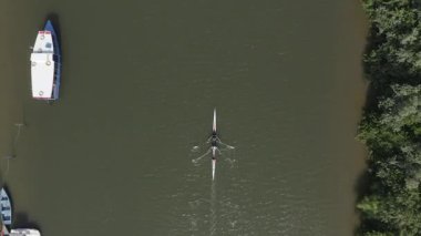 Kürek yarışması, spor, hava manzarası