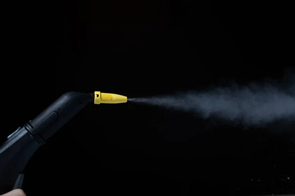 Limpiador Vapor Para Limpiar Casa Vapor Entra Erupción Del Cepillo — Foto de Stock