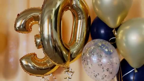 歳の誕生日のための装飾記念日 — ストック動画
