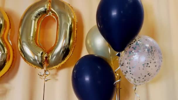 Decoración Para Años Cumpleaños Aniversario — Vídeos de Stock