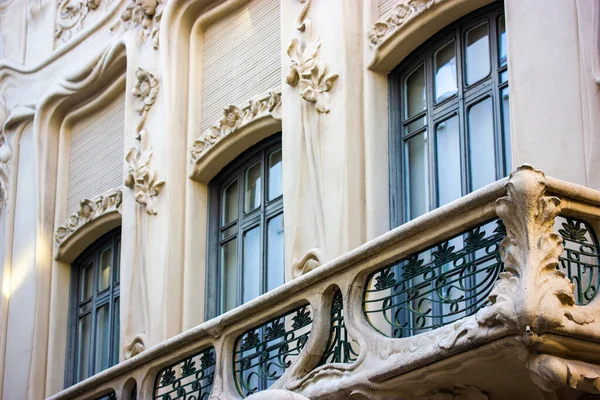 Classical Baroque Architectural Elements Stucco Decor Luxuriously Decorated Facade Ancient — Stockfoto