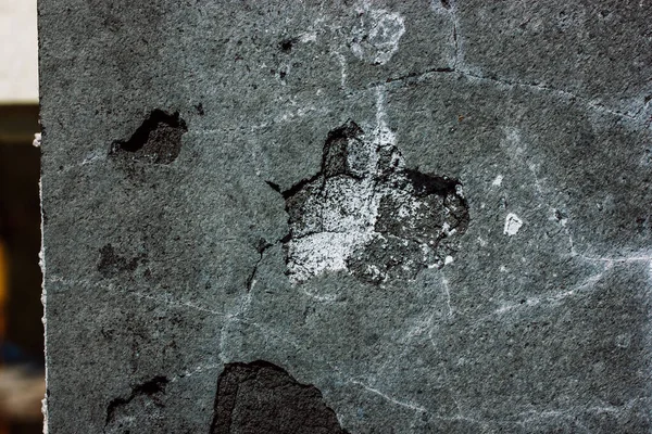 White Cracks Grunge Old Dirty Concrete Wall Dark Gray Abstract — Foto de Stock