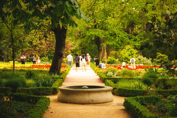 Madrid Spagna Aprile 2023 Percorso Rettilineo Nel Royal Botanical Garden — Foto Stock