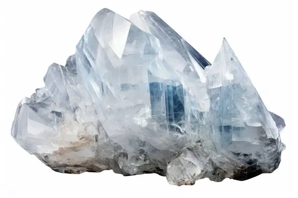 Doğal kaya kristali, png, kesilmiş, şeffaf arkaplanda izole.