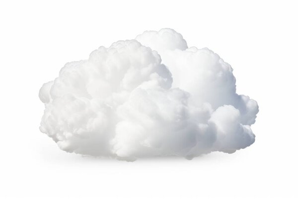 White clouds isolated on transparent background, png file