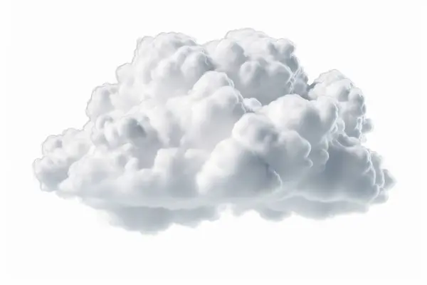 Şeffaf arkaplanda beyaz bulutlar izole edildi, png dosyası