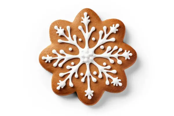 Şeffaf arkaplanda izole edilmiş zencefilli kurabiye, png dosyası