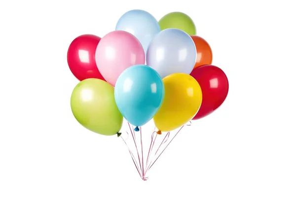 Saydam arkaplan kesiminde izole edilmiş renkli balonlar, png dosyası