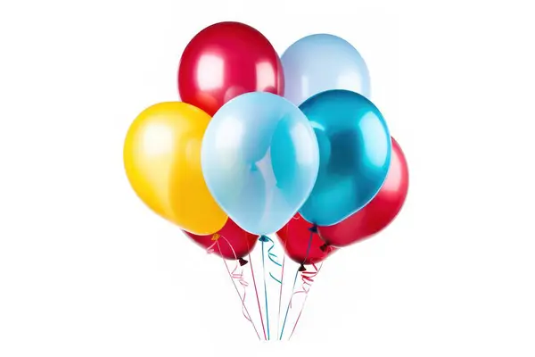 Saydam arkaplan kesiminde izole edilmiş renkli balonlar, png dosyası