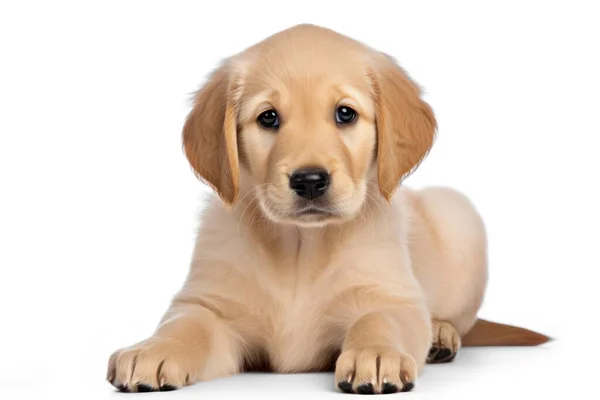 Golden retriever labrador köpek yavrusu, şeffaf arkaplanda izole edilmiş, png dosyası