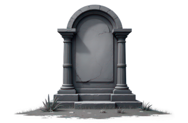 saydam arkaplan üzerindeki mezar taşı izole edildi, png dosyası