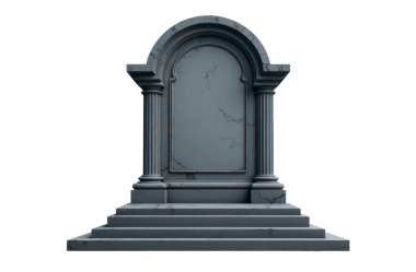 saydam arkaplan üzerindeki mezar taşı izole edildi, png dosyası