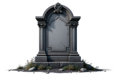 saydam arkaplan üzerindeki mezar taşı izole edildi, png dosyası