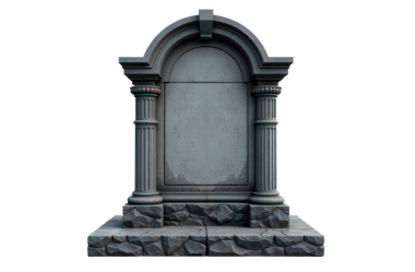 saydam arkaplan üzerindeki mezar taşı izole edildi, png dosyası