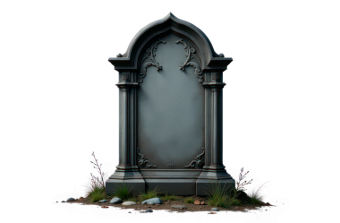 saydam arkaplan üzerindeki mezar taşı izole edildi, png dosyası