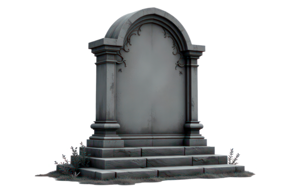 saydam arkaplan üzerindeki mezar taşı izole edildi, png dosyası