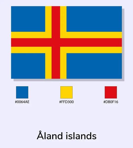 Векторная Иллюстрация Флага Сухопутных Островов Светло Голубом Фоне Флаг Острова — стоковый вектор