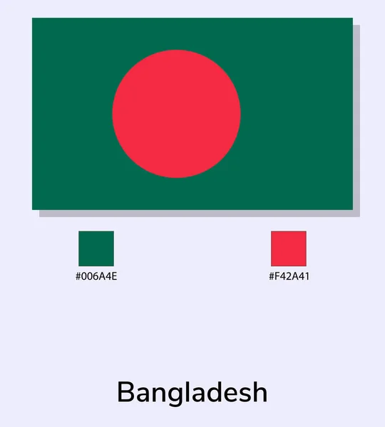 Vektorillustration Der Flagge Bangladeschs Isoliert Auf Hellblauem Hintergrund Illustration Nationalflagge — Stockvektor