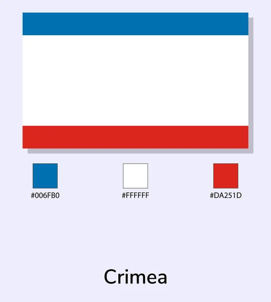 Wektor Ilustracja Flagi Krymu Izolowane Jasnoniebieskim Tle Ilustracja Flaga Krymu — Wektor stockowy