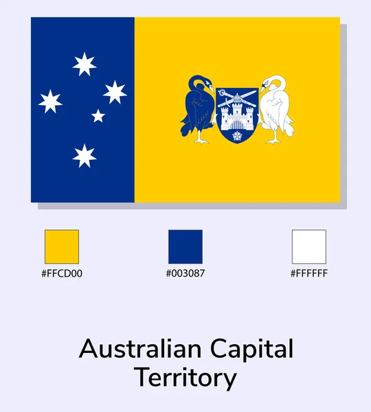 stock vector Vector Illustration of Australian Capital Territory flag isolated on light blue background. As close as possible to the original. ready to use, easy to edit.