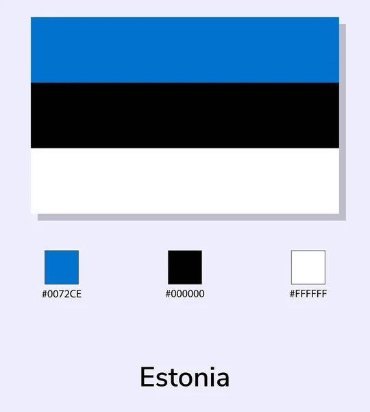 Wektor Ilustracja Estońskiej Flagi Jasnoniebieskim Tle Ilustracja Narodowa Flaga Estonii — Wektor stockowy